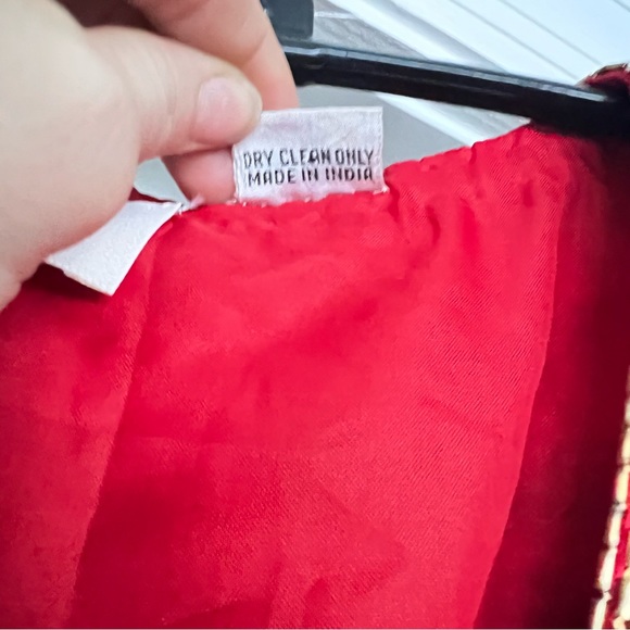 Women's Vintage Red Cache Beaded & Sequined Vest Size Medium Boho Sexy Fun EUC - Picture 4 of 7